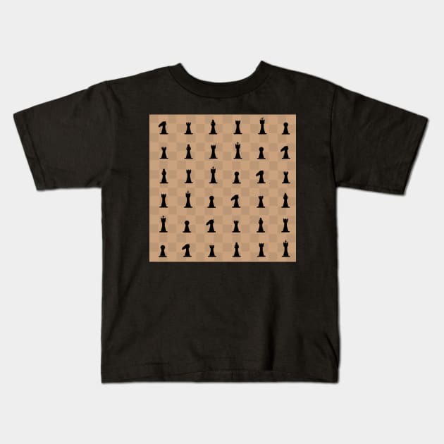 Chess Piece Stagger Kids T-Shirt by LochNestFarm